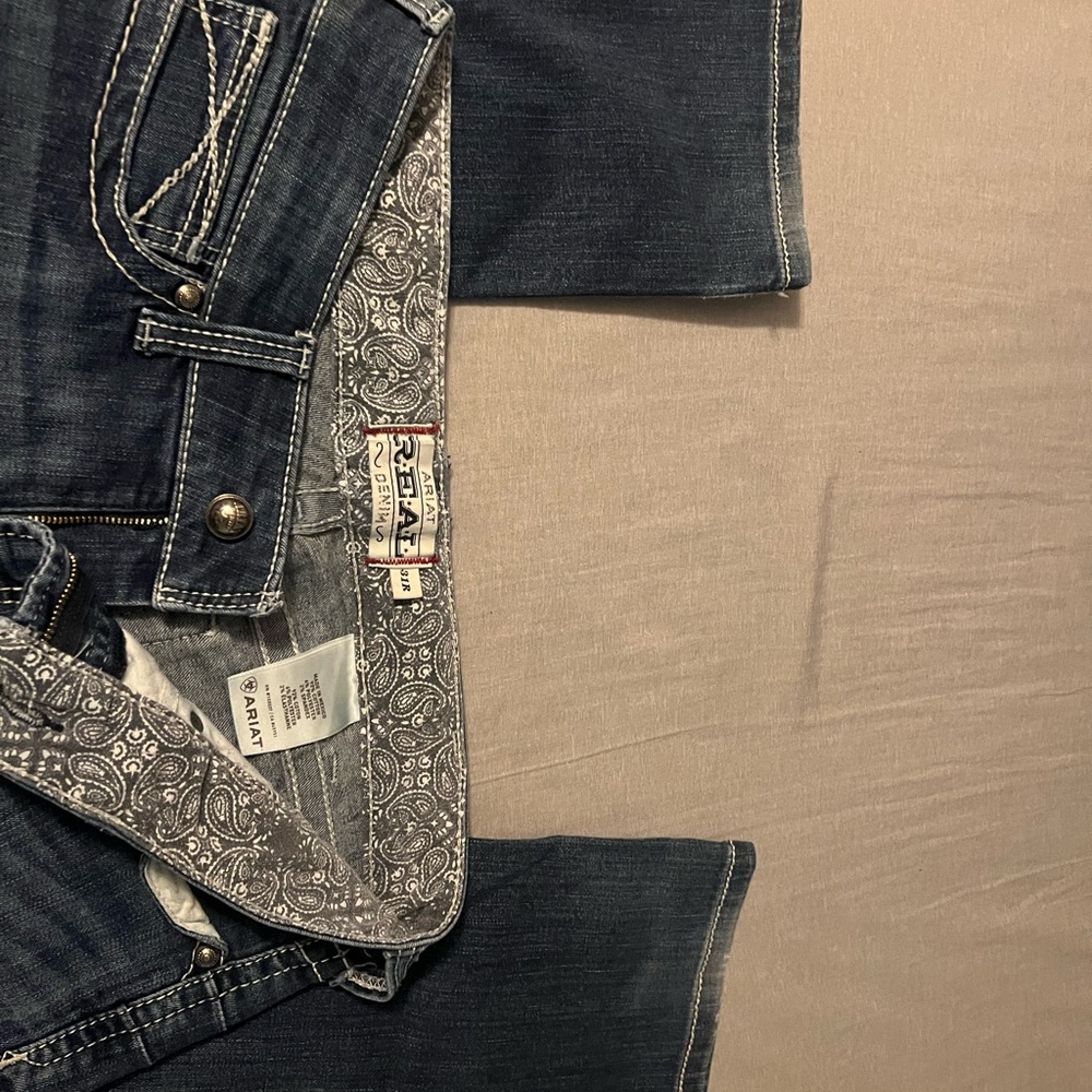 Ariat Blue Denim Jeans with Paisley Lining